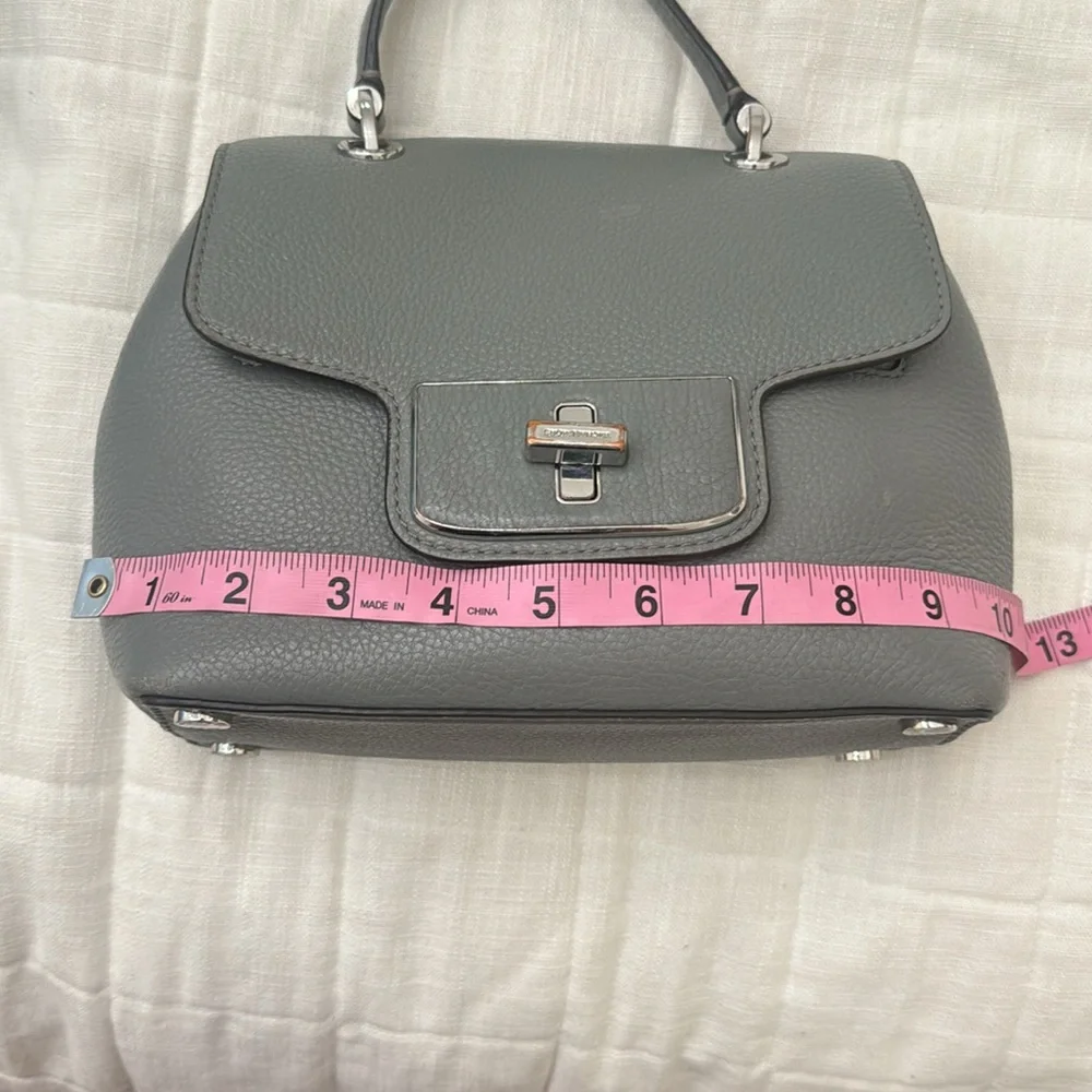 Michael Kors Emery Small Leather Satchel Bag. Steel Gray - Picture 11 of 14